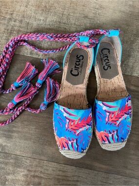 Sam edelman tropical ankle tie espadrilles